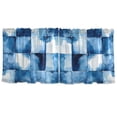 thumbnail image 7 of Yayeee Kitchen Curtains Tier Set of 2 Light Filtering 57"x24" Over Sink Window Panels, Blue Pattern, 7 of 7