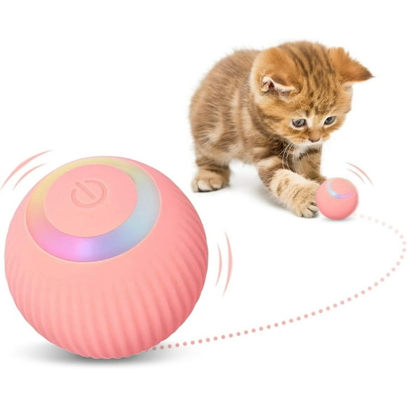 Dww-balle Intelligente Pour Chat Rose, Jouet Interactif Pour Chat, Rotation Automatique 360 Degrs Et Chargement Usb, Jouet Interactif Pour Chat D'int