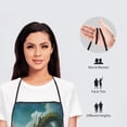 thumbnail image 6 of Wukai Red Blue Dragon Battle Epic Print Aprons Adjustable Bib Aprons Cooking Kitchen Chef Apron for Women and Men, 6 of 7