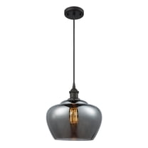516-1P-OB-G93-L-Innovations Lighting-Fenton - 1 Light Cord Hung Mini Pendant In Industrial Style-11 Inches Tall and 11 Inches Wide-Oil Rubbed Bronze