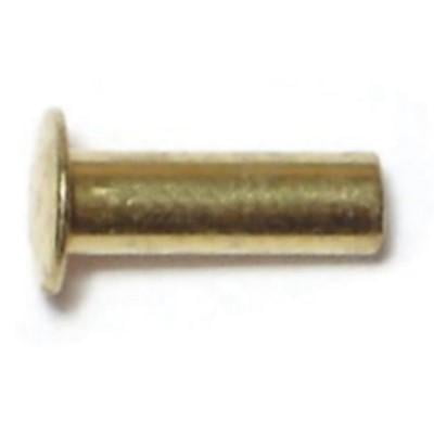 

1/8 x 3/8 Brass Plated Steel Tubular Rivets (80 pcs.)