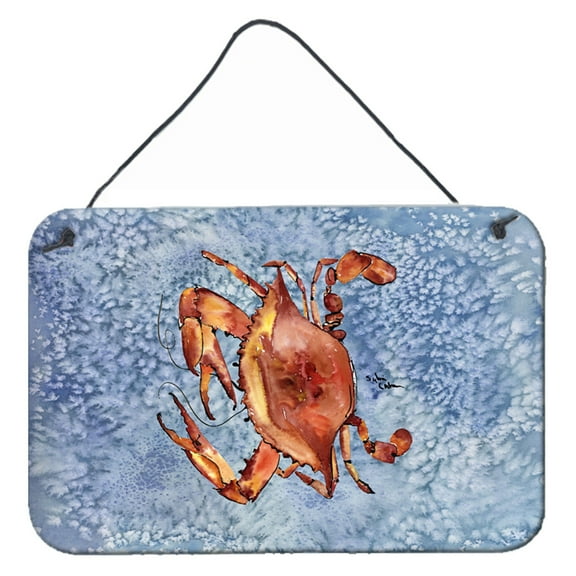 Carolines Treasures 8147DS812 Crab Wall or Door Hanging Prints 8HX12W multicolor