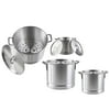 Imusa Aluminum Steamer Set (16, 20, 24, 32 qrt) 4 Pot Set - Case - 1 Units