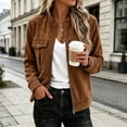 thumbnail image 2 of Enjoytime Cropped Jackets for Women Fall Fashion Long Sleeve Zip Up Jacket Plus Size Trendy Vintage Work Casual Outerwear, 2 of 6