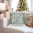 thumbnail image 4 of Ethan Taylor Botanical Throw Pillow Soft Cushion Cover 'Matisse Plant Sage Green Botanicals Leaf' Mid-Century Modern Pattern Decorative Square Accent Pillow Case, 16x16 Inches, Green, Beige, 4 of 5