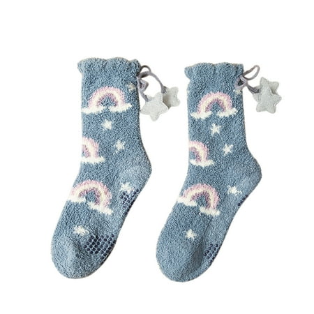 

6-Pack Socks for Women Winter Thickened Coral Nonslip Floor Stockings Socks