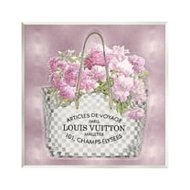 Stupell Industries Pink Glam Floral Handbag Botanical & Floral Painting Unframed Art Print Wall Art, 12 x 12