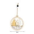 thumbnail image 5 of Opvise Vintage Hollow Wooden Christmas Pendant Ornament Christmas Tree Reindeer Ornament Hanging Gift Christmas Party Holiday Home Decor for Christmas A, 5 of 7