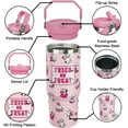thumbnail image 2 of 30 oz Halloween Tumbler with Handle and Straw, Pink Ghost Stainless Steel Vacuum Insulated Travel Coffee Mug Cup Water Bottle, Spooky Decor Stuff Gifts for Women, 2 of 6