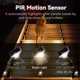 thumbnail image 4 of PIR Motion Sensor LED Solar Outdoor Step Lights IP68 Waterproof Light Control Decoration Deck Lamp For Porch Front Door Stairway, 4 of 5
