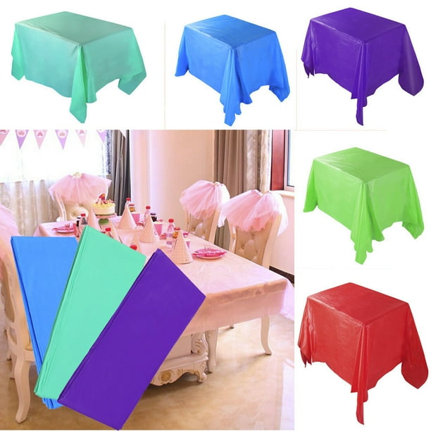 Fiudx Mantel Grande de Plástico, Diseño Liso, Fácil de Limpiar, Versátil para Fiestas, Ideal para Comedores, Perfecto para Días Festivos, 1,8 M X 1,4 M, Paquete de 1 Unidad.