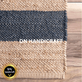 thumbnail image 2 of DN HANDICRAFT Natural Fiber Rectangular Rugs For Bedroom Blue Brown Jute Runner Area Rug Handmade Carpet for Living Room (3x12 Sq Feet), 2 of 4
