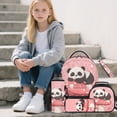thumbnail image 2 of Jeiento Mushroom Panda Backpack And Lunch Box Set for Girls Elementary Kids 5 Piece 16 Inch Water-Resistant Polyester School Backpack Set with Padded Adjustable Straps, 2 of 6