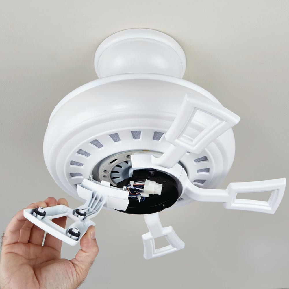 LED Outdoor Matte White Ceiling Fan 