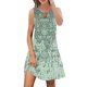 thumbnail image 1 of ICHUANYI Clearance Women's Summer Fashion Printed Round-Neck Sleeveless Pullover Dress(Green, XL) ICHUANYI WER2023081016224, 1 of 7