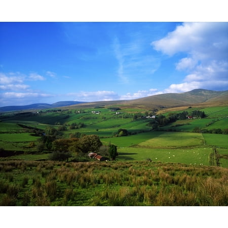 Sperrin Mountains Co Tyrone Ireland Stretched Canvas - The Irish Image Collection  Design Pics (19 x 15)