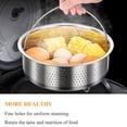 thumbnail image 3 of Portable Rice Cooker Vegetable Steamer Basket Veggie Steaming Basket for Cooking Stainless Steel Steamer Insert, 3 of 8