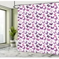 thumbnail image 4 of Ambesonne Butterfly Shower Curtain, Butterfly Carved Wing, 69"Wx84"L, Purple Lilac Pink, 4 of 4