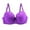 Purple, variant on Womens Push Up Lace Bra Comfort Padded Underwire Bra Add 1 Cup Bra Breathable Underwear Black
