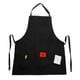 thumbnail image 4 of Delantal ajustable con pechera resistente al agua y al aceite para chef, delantales de cocina con bolsillos para hombres y mujeres, color negro, 4 of 8
