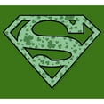 thumbnail image 2 of Men's Superman St. Patrick's Day Shamrock Logo  Graphic Tee Kelly Green Small, 2 of 5