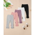 thumbnail image 3 of Infant Girls Clothes Baby Pants 5-Pack Leggings Toddler Casual Pants 6 9 12 18 24 Months 2T 3T Solid Color Pants Gray, 3 of 8