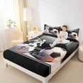 thumbnail image 4 of Feelyou Cartoon Football Athlete Bed Sheets, Soccer Sports Gaming King Sheets, Teens Kids Boys Girls Sheet Set, Luxury Bedroom Decor, 4 Pieces, 4 of 7