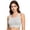 Light Gray, variant on Women's Seamless Compression Yoga Bra Flat Shaping Sports Top Smooth Silk Feel Maximum Coverage Racerback High Intensity Wireless Bust Support Workout Activewear Black L