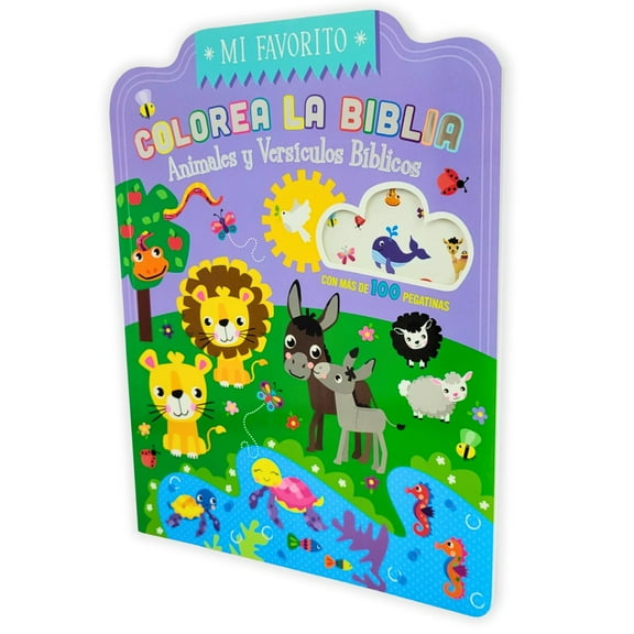 Color the Bible: Animals & Bible Verses with Stickers (Paperback)