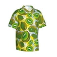 thumbnail image 2 of Uemuo Watercolor Kiwi Fruits Summer Printed Regular Fit Short Sleeve Casual Hawaiian Shirt for Men,Aloha shirt,Tropical shirt,Floral print shirt,Vacation Beach shirt-Large, 2 of 9