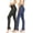 Black-Denim Blue, variant on Women's 2 Pack Casual Comfy Slim Pocket Jeggings Jeans Pants with Button