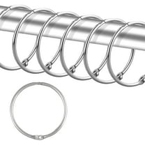 24 Pack Shower Curtain Rings,Rust Proof Shower Curtain Hooks for Bathroom,Circular Decorative Shower Curtain Rings and Hooks for Shower Rod,Metal Rings for Shower Curtain(Chrome)