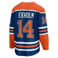 thumbnail image 3 of Men's Fanatics Mattias Ekholm Royal Edmonton Oilers Home Breakaway Jersey, 3 of 3