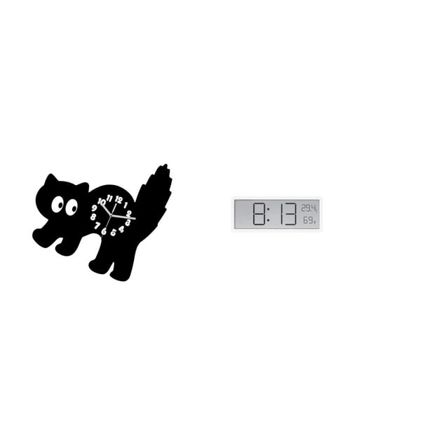 Reloj de pared,Reloj de pared decorativo para baño o dormitorio,Reloj de pared para gatos silencioso,sin tictac,ideal para regalar.,Reloj de pared digital,Reloj de pared digital multifuncional