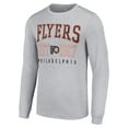 thumbnail image 2 of Men's Starter Heather Gray Philadelphia Flyers Retro Graphic Long Sleeve Crew T-Shirt, 2 of 3