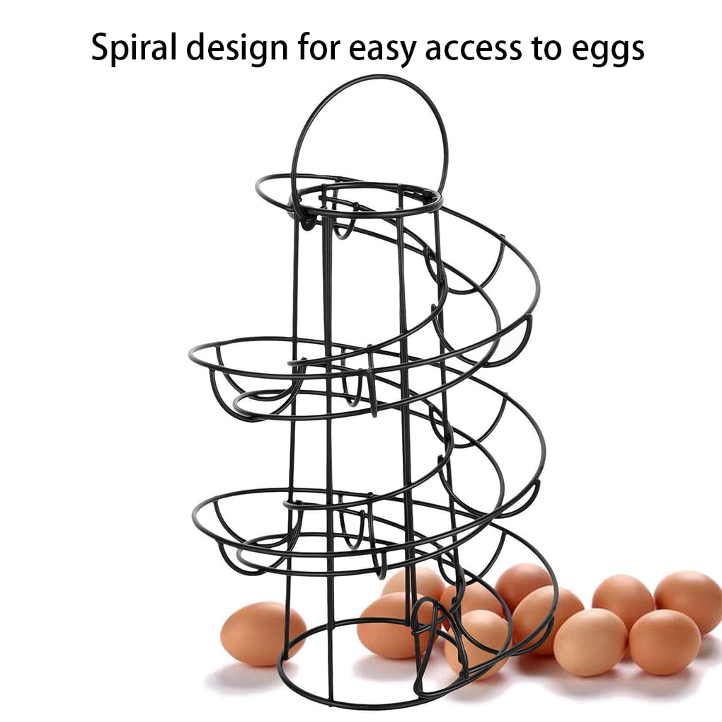 Metal 12 Egg Rack Display Holder Stand Kitchen Storage Egg Station Chrome Gift 