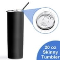 thumbnail image 5 of Siisll 5 Pcs 20 oz Skinny Replacement Lids Tumbler Replacement Lids Plastic Splash Resistant Lids Covers Spill Proof Skinny Tumbler Lid Cup Covers (Clear Color), 5 of 6