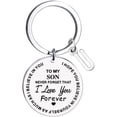 thumbnail image 1 of Heliisoer To My Son Message Keychain Stainless Steel Initial Last Name 26 Letter Family Inspirational Keychain Gift, 1 of 1