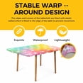 thumbnail image 4 of Easter Table Cloths for 4 Foot Rectangle Tables, Spring Rabbits Silhouette Rainbow Ombre Art Patio Waterproof Elastic Fitted Tablecloths, Washable Rectangular Table Cover for Camping, 4 of 8