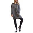 thumbnail image 2 of Oucaili Tops con capucha para mujer Sudaderas con capucha con cordón Jersey de manga larga Mini sudadera cómoda Vestido deportivo, 2 of 4