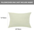 thumbnail image 3 of Unique Bargains Canvas Decorative Throw Pillow Cover 2-Pack Green and White 12" x 20", 3 of 7