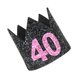thumbnail image 3 of KAKOWELY Sombreros de corona para adultos con purpurina para fiesta de cumpleaños número 40, mini sombreros, decoraciones para fiestas de cumpleaños, accesorios - Estilo E, 3 of 5