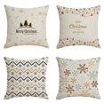 thumbnail image 5 of Fundas de almohada de Navidad Decoraciones de granja Funda de cojín de tela escocesa para sofá Ropa de cama (Árbol de acuarela, Camión rústico, Papá Noel, Muñeco de nieve) kaili Sencillez, 5 of 5