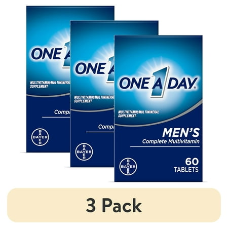 (3 pack) One A Day Men's Multivitamin Tablets, Multivitamins for Men, 60 Ct