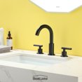 thumbnail image 6 of Boyel Living 8 in Bathroom Sink Faucet,3 Hole Widespread 2-Handle Mid-Arc Bath Faucet Basin Faucet with Valve and cUPC Water Supply Lines in Matte Black, 6 of 10