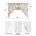 thumbnail image 5 of White Boho Swag Valances for Windows, Small Curtains Drapes, Retro Ethnic Colorful Flower Aesthetic Art Kitchen Window Curtains Over Sink Window Treatment Valance for Bedroom/Bathroom 56"x36", 5 of 5