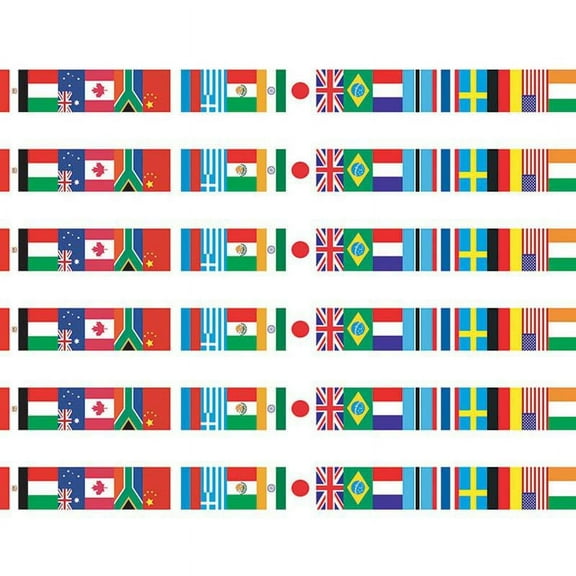 Edupress International Flags Spotlight Border 36 Per Pack 6 Packs (EP-595-6)