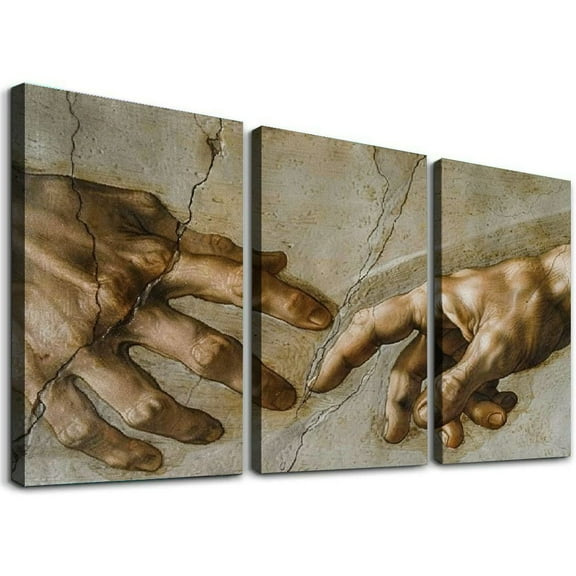 Ullo0ord The Creation of Adam Poster Decorative Painting Canvas Wall Posters And Art Picture Print Modern Family Bedroom Decor Posters (8x16inch-No Framed)