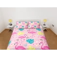 thumbnail image 2 of Flamingo Pink Juego de Funda Nórdica Colcha lindo, dormitorio ropa de cama con funda de almohada, 2 of 4
