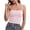 Pink, variant on Wensltd Women Spaghetti Strap Crop Camisole Square Neck Solid Color Casual Tank Top for Daily Wear Red